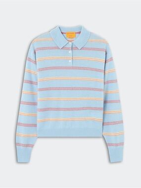 Guest in Residence Collegiate Stripes Cashmere Polo